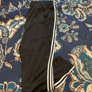 Adidas Black Track Pants with White Detailing